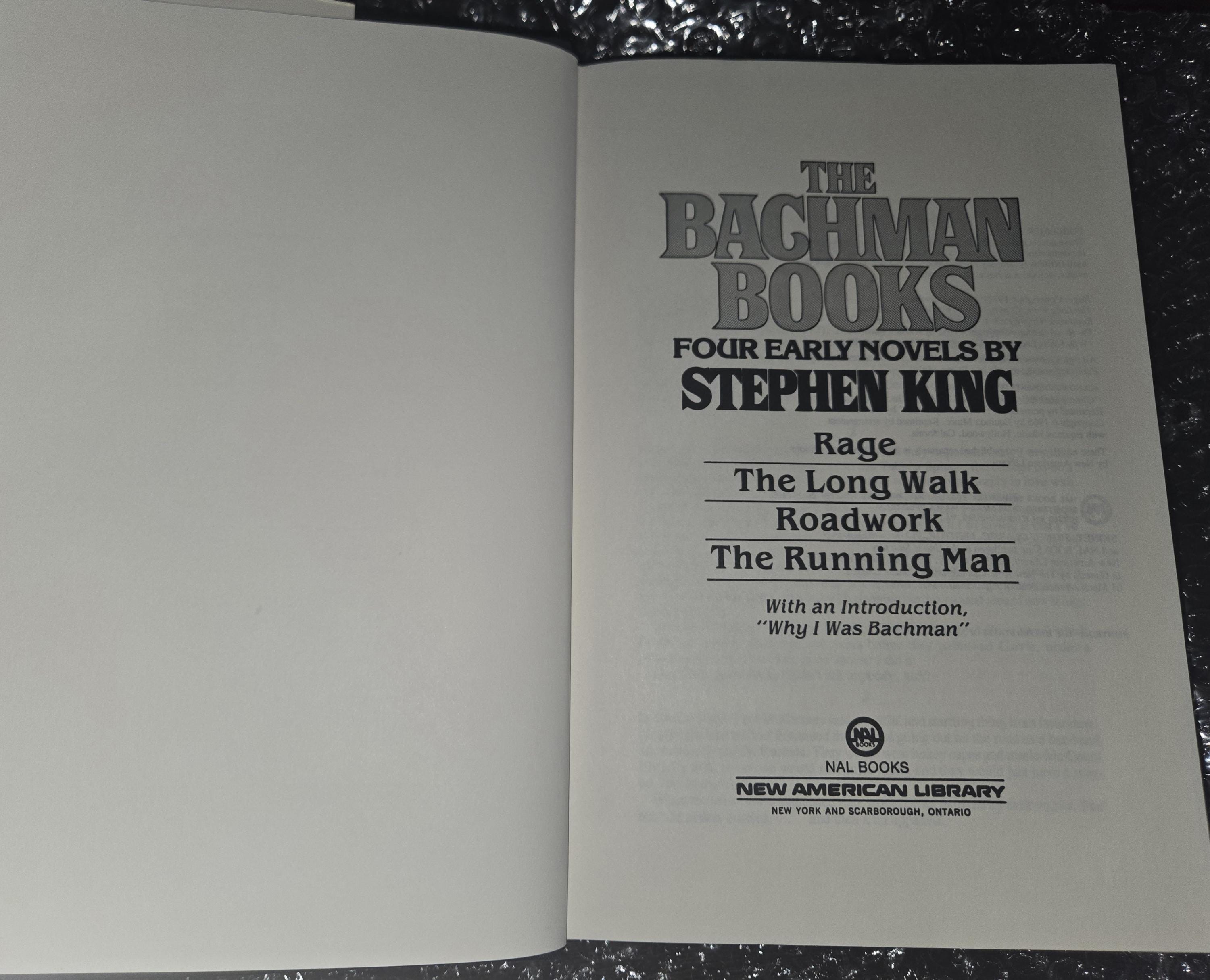 The Bachman Books: Rage / the Long Walk / Roadwork / the Running Man ...