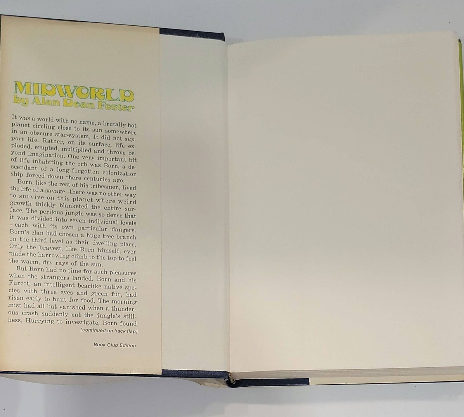 Midworld humanx Commonwealth 4 by Alan Dean Foster Born Was a Child of