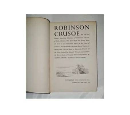 Robinson Crusoe by Daniel Defoe, Illus. Fritz Kredel Vintage Hardcover ...