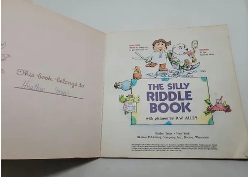 The Silly Riddle Book look-look Paperback January 1, 1981 by R.w. Alley ...