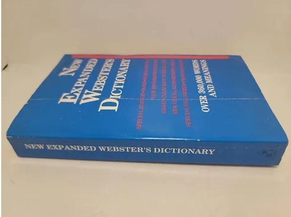 Expanded Webster's Dictionary 1989 Edition - Etsy
