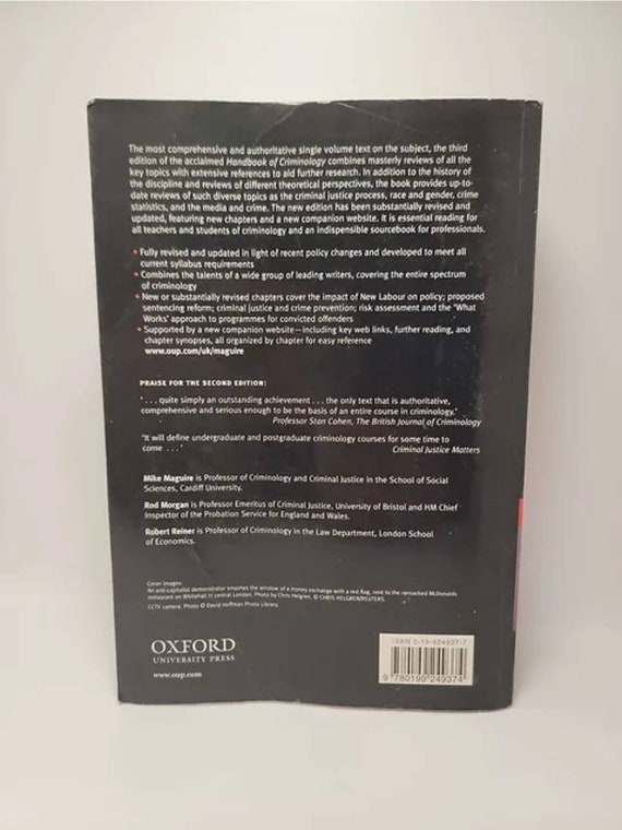 The Oxford Handbook of Criminology 3rd Edition by Mike Maguire