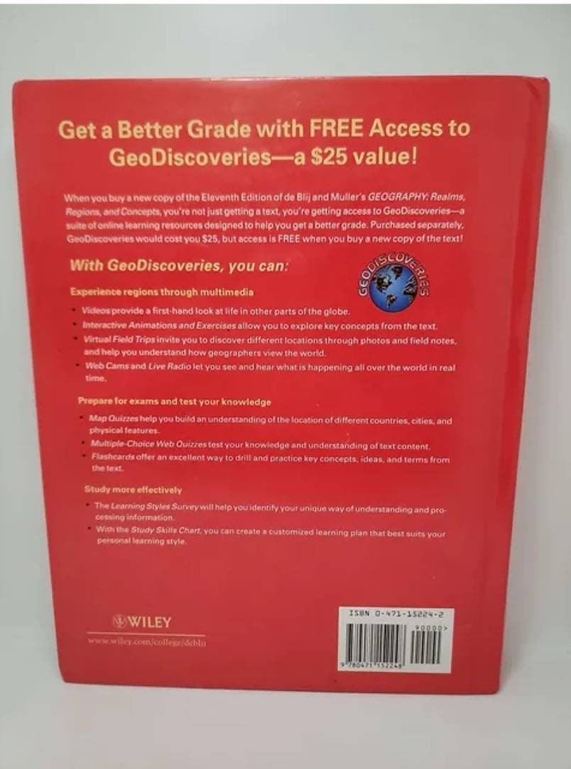 Geography Realms, Regions and Concepts, 11th Edition 11th Edition by