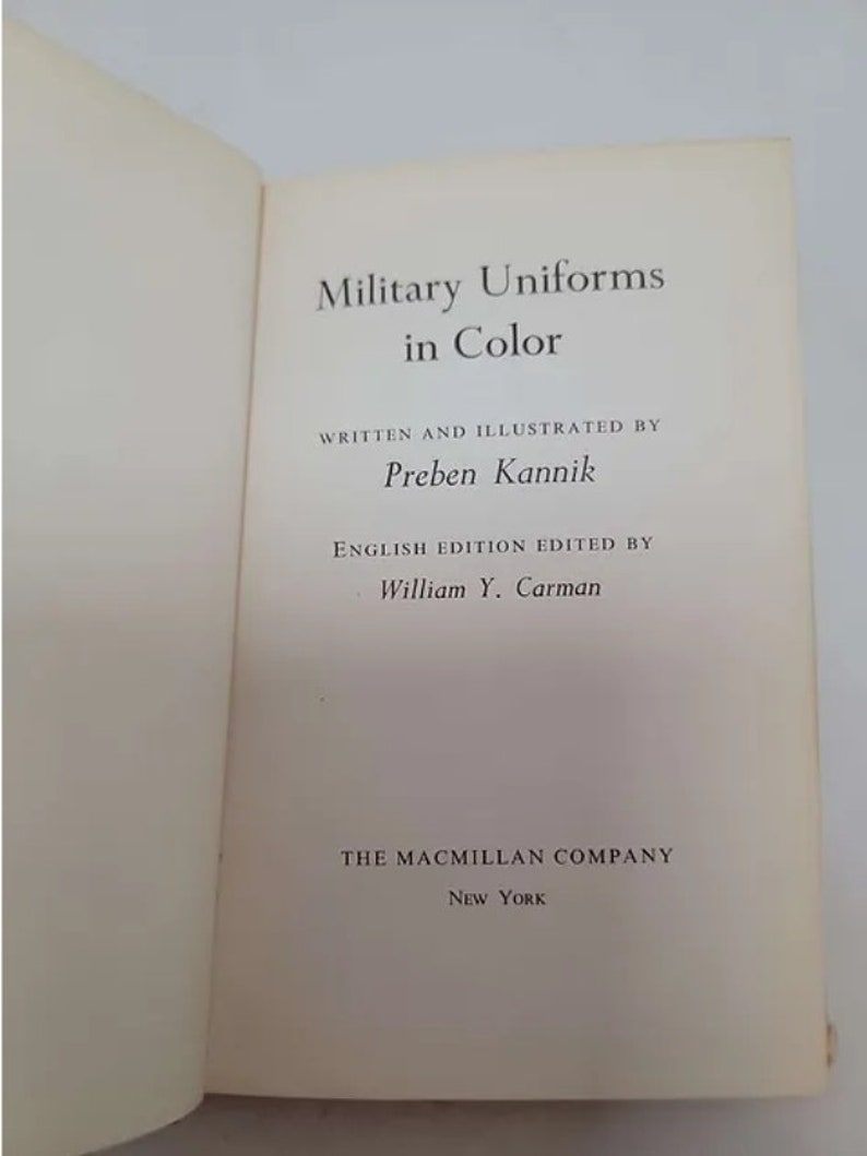 Preben Text Military Uniforms of the World in Color Hardcover – January 1, 1974 by ...