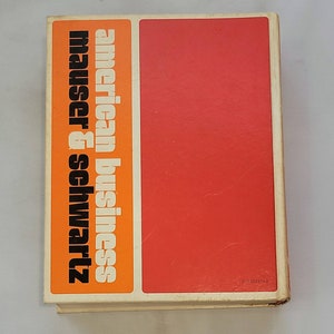 American Business by Mauser & Schwartz - Vintage Hardcover 1984 - Business Management Reference Books Textbook Running a Business Studying