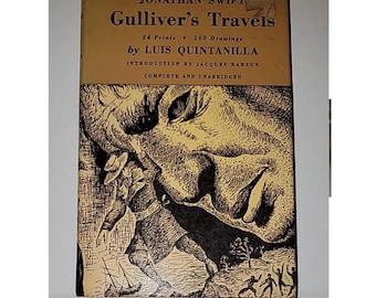 Gulliver's Travels 1947 - by Johnathan Swift, illus. by Luis Quintanilla - Vintage Hardcover 1947