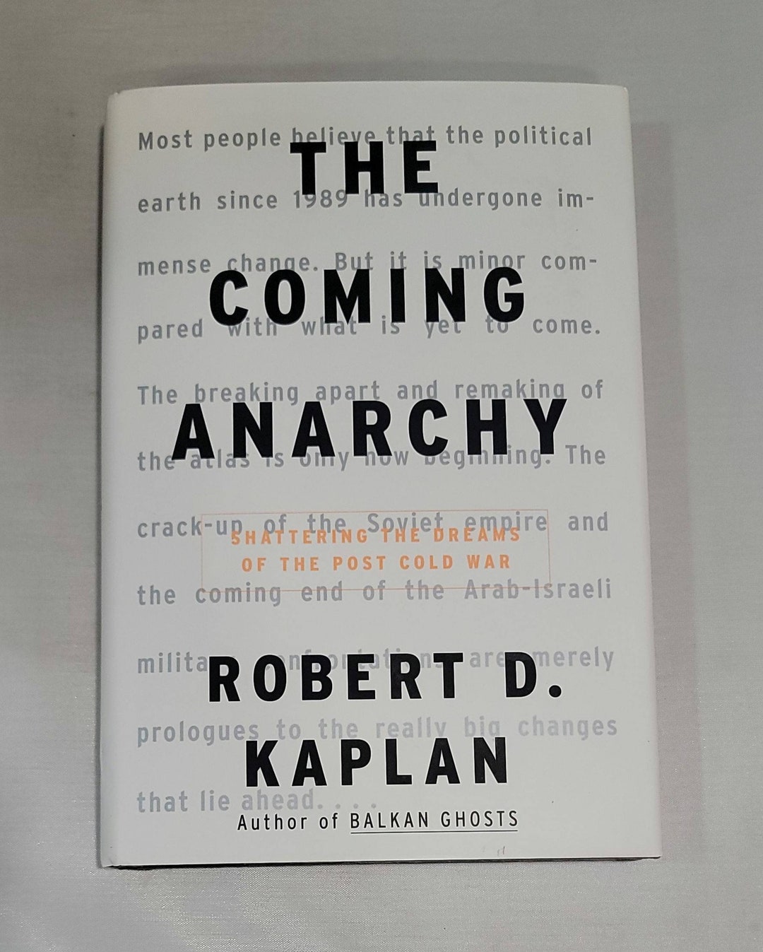 The Coming Anarchy by Robert D. Kaplan - Vintage Hardcover 2000 - American History Books History ...