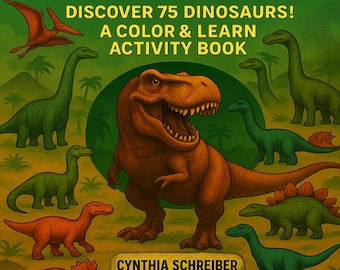 Dinosaur Coloring and Activity Book: 125 Printable Pages (PDF Download)