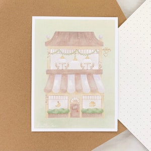 Impression de café au lait à la banane || Papier cartonné épais mat || Petite impression d'art