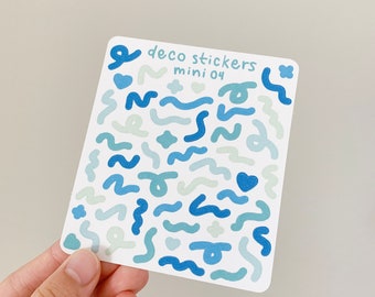 Mini Deco Stickers Matte Sticker Sheets for Journaling, Planners