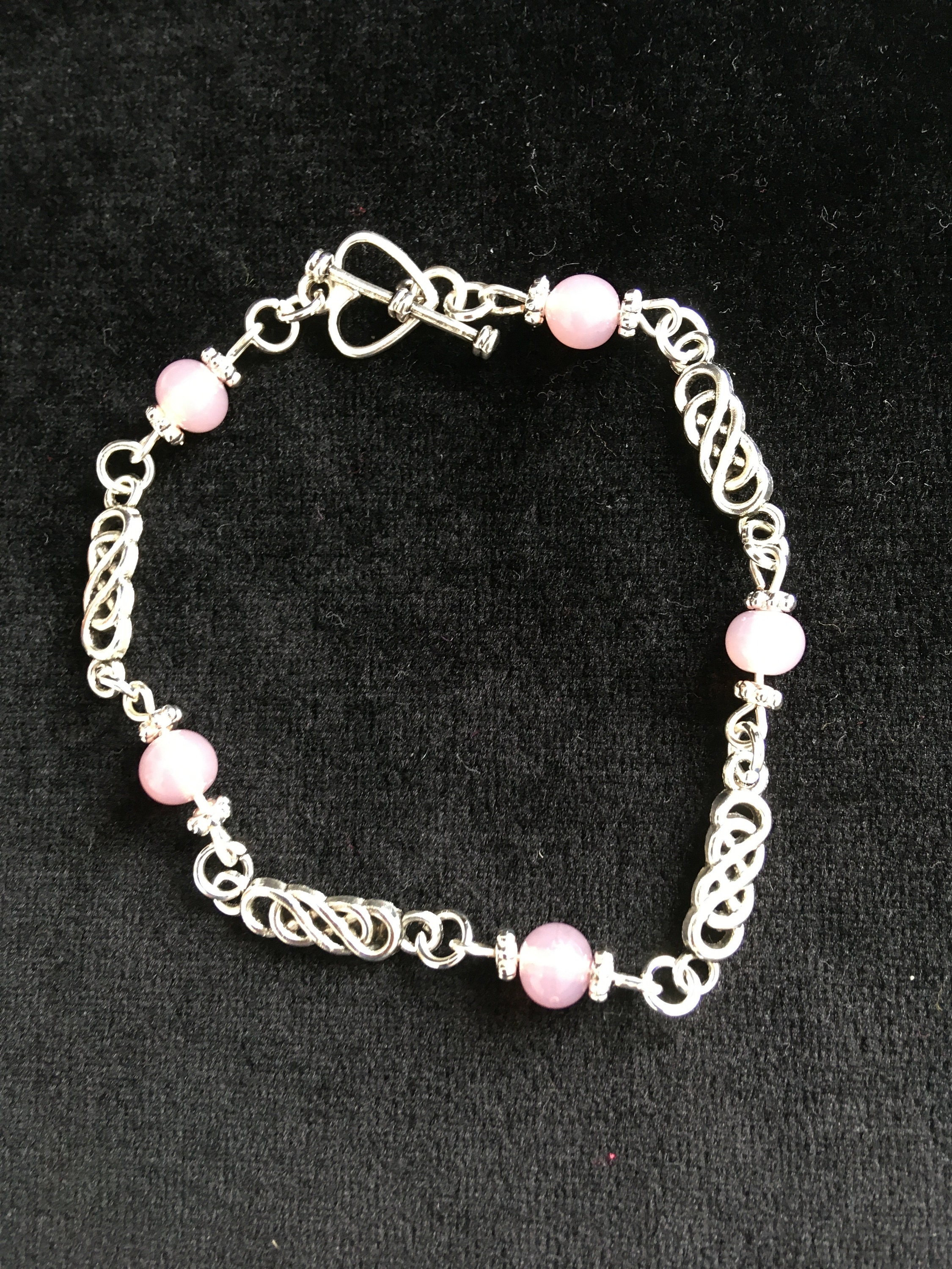 Bead and Charm Connector Bracelet Etsy