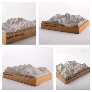 Modelo de montanha da área favorita para esquiar ou outras montanhas - A idéia de presente de esportes de inverno para esquiadores