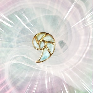 Larimar Spiral Rose Gold Sterling Silver Pendant