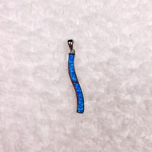 Curve Bar Designed Fire Opal Sterling Silver Pendant