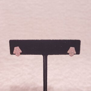 Micro CZ Inlay Hand Designed Sterling Silver Stud Earrings