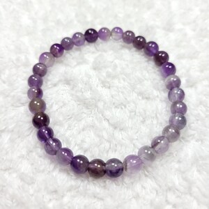 Beaded Natural Amethyst Sterling Silver Bracelet