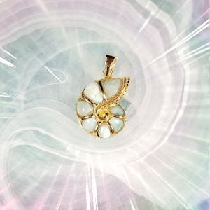 Larimar Spiral Rose Gold Sterling Silver Pendant