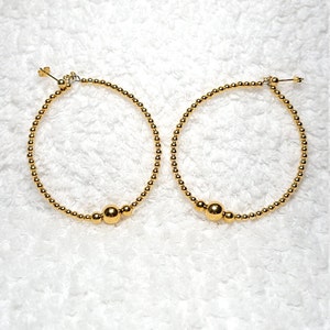 Sphere Gold Filled  Hoop Stud Earrings