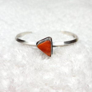 Natural Spiny Oyster Cuff Sterling Silver Bracelet