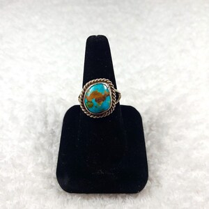 Solid Turquoise Sterling Silver Ring