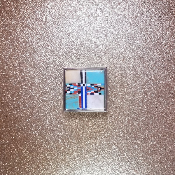 Turquoise inlay square box