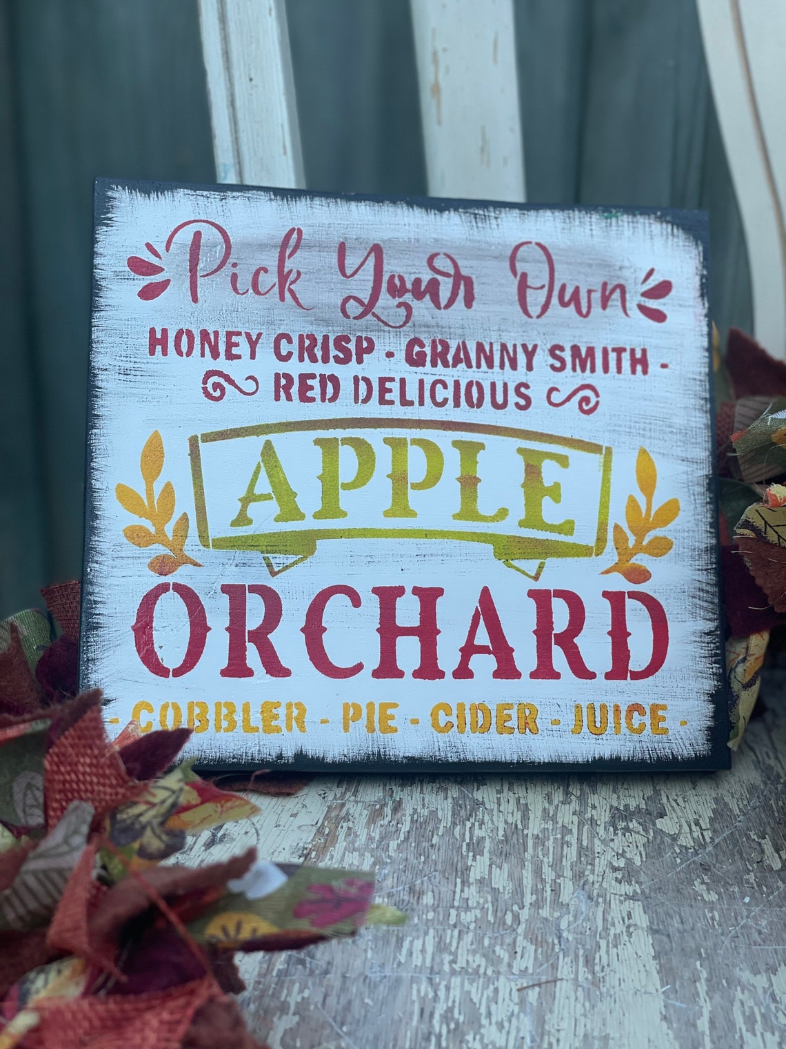 Apple Orchard Sign Fall Autumn Wood Wall Hanging Farmhouse - Etsy