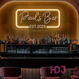 Aangepaste neonreclame barnaam, gepersonaliseerde led-verlichting thuisbar, mangrotdecor, cadeaus voor hem