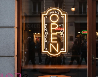 We Are Open Neon Sign For Store Window, Custom Open Neon Light, Open Sign For Business, Restaurant Bar Shop Welcome Sign, Shop Open Gifts