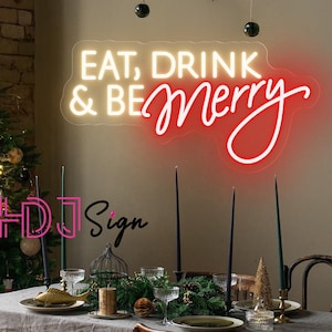 食べて、飲んで、楽しくなる LED ネオンサイン、カスタムレストランキッチンネオンサイン、バーショップパーティーホームウォールデコレーション、コーヒーバーカートアート、友人へのギフト