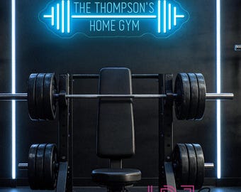 Custom Home Gym Name Neon Sign, Personalized Workout Room Decor, Cross Fit Gym Sign, Fitness Club Neon Light, Gifts For Him, Gym Lover Gifts