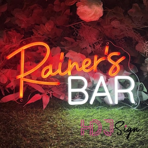 Placa de neon de bar personalizada, placa de LED com o nome do seu bar, placa de neon de bar personalizada para casa, placa de caverna do homem, decoração de parede de bar de cerveja, presente exclusivo para ele