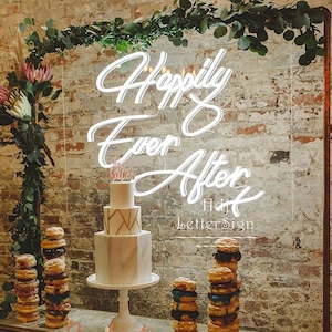 Happily Ever After X Neon Sign,Wedding Neon Sign,Custom Neon Light,Wedding Engagement Party Backdrop,Home Room Wall Decor,Personalized Gifts