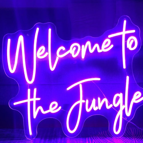 Welcome to the Jungle Neon Sign Custom Wall Decor Neon Lights - Etsy