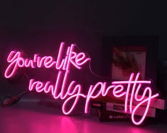 picture Aesthetic Pastel Pink Neon Sign pink neon sign etsy