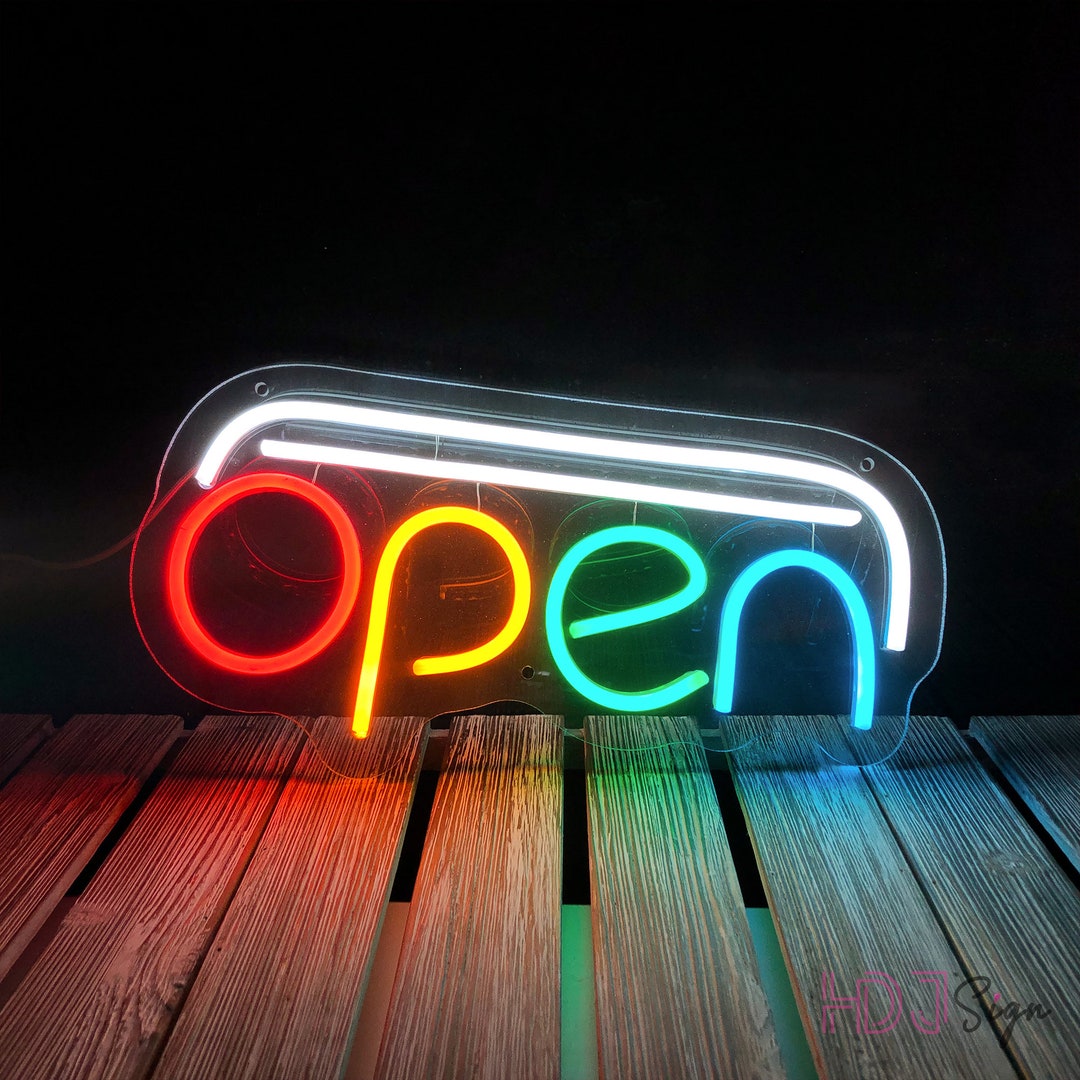 Open Neon Signopen LED Neon Night Lightbusiness Signbar Pub Etsy