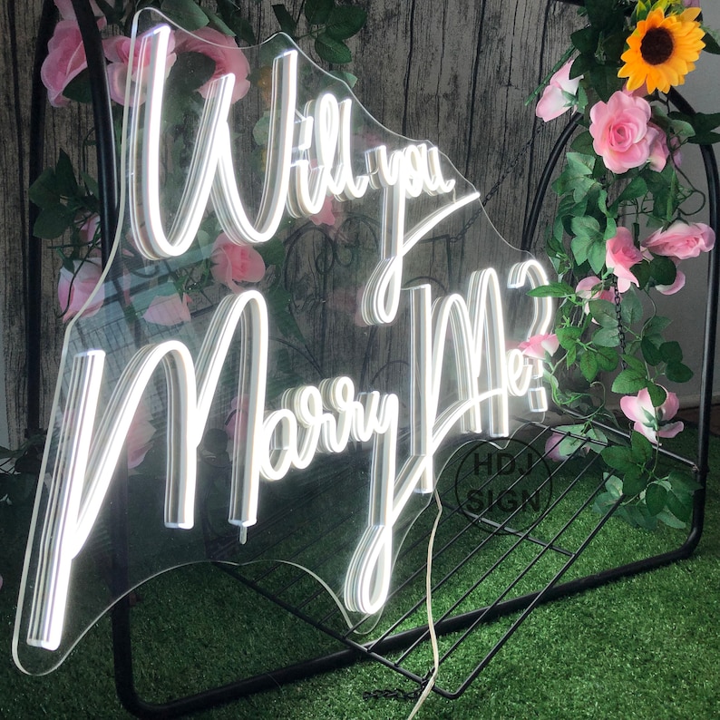 Custom Neon Sign Will You Marry Me Neon Sign LED Neon Sign | Etsy