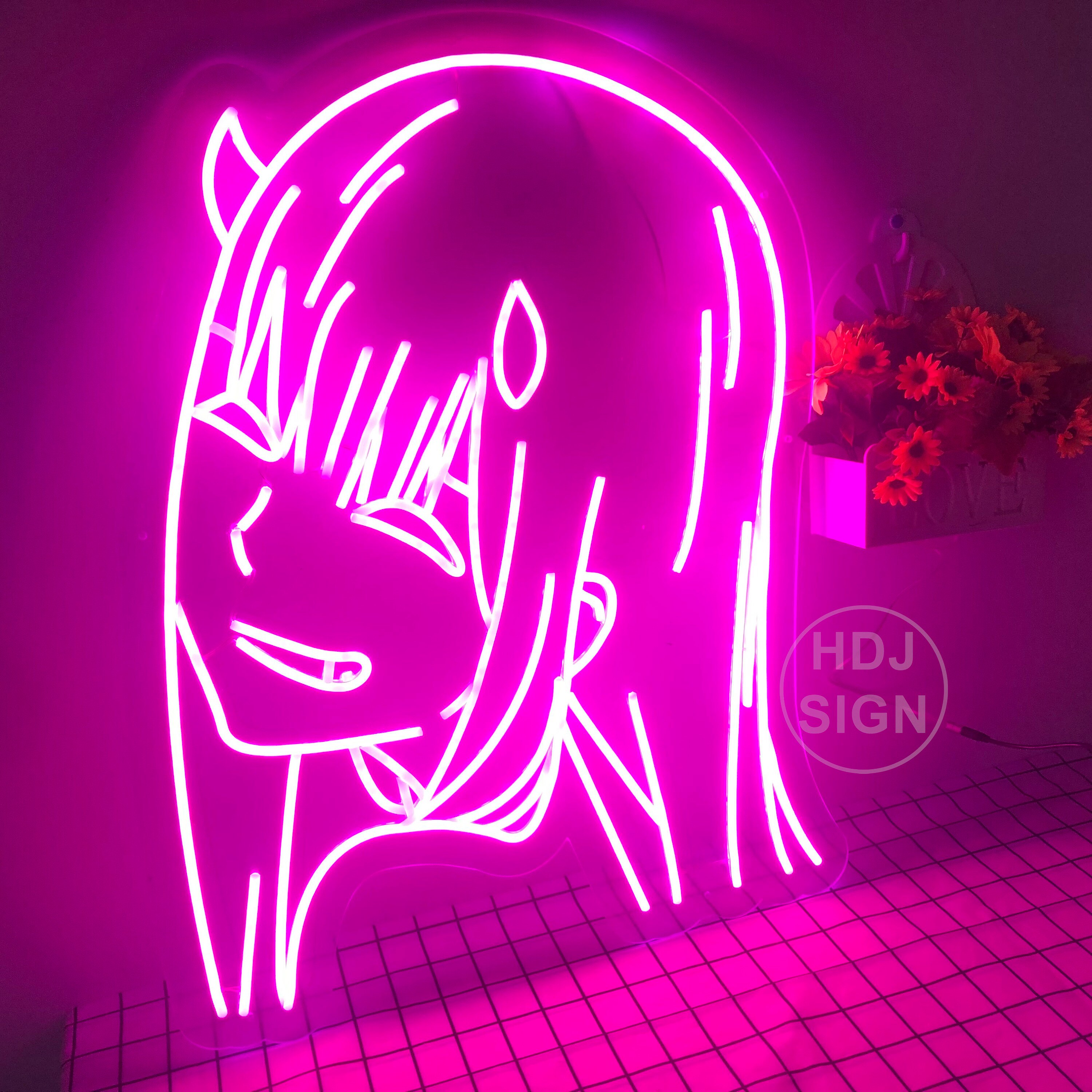 Zero Two Neon SignNeon Sign AnimeLED Neon LightsAnime Home | Etsy