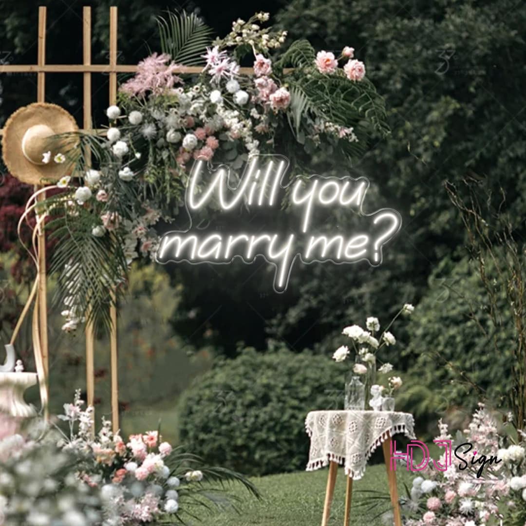 Will You Marry Me Neon SignProposal Sign Proposal DecorLed Etsy 日本