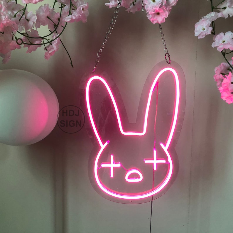 Bad Bunny Neon Signs Wall Art Gifts for Him Decorations Bar - Etsy