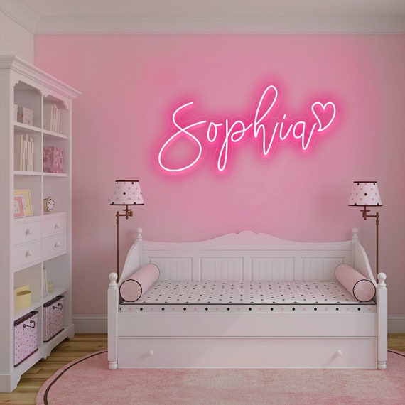 Custom Name Neon Sign For Kids, LED Name Sign, Kid's Room Decor, Dorm Wall Decor, Neon Sign Bedroom, Light Up Name Sign, Gifts For Kids
