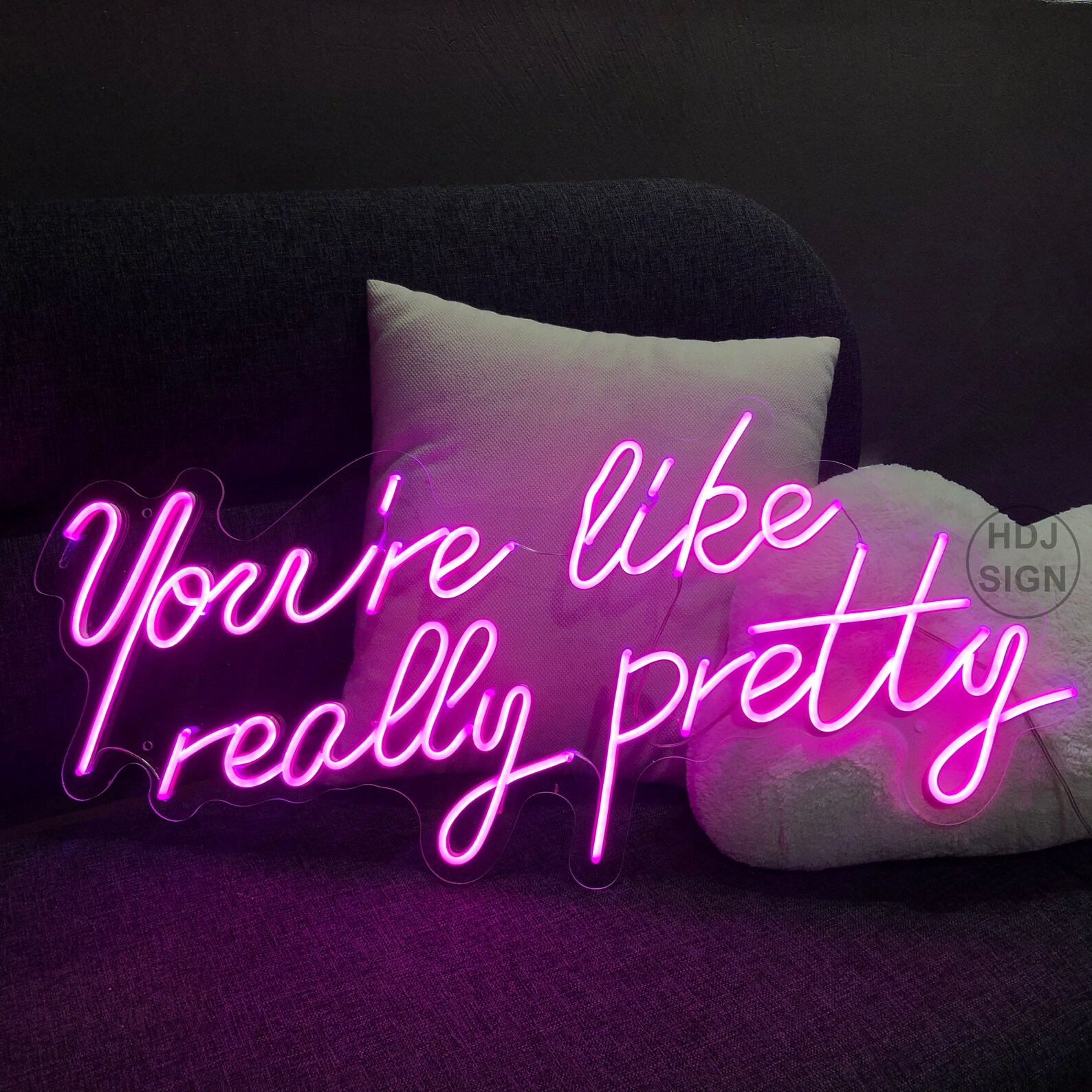 You're Like Really Pretty Led Neon Light Bathroom Salon - Etsy