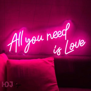 All You Need is Love Neon Sign Wedding Party Engagement Neon - Etsy