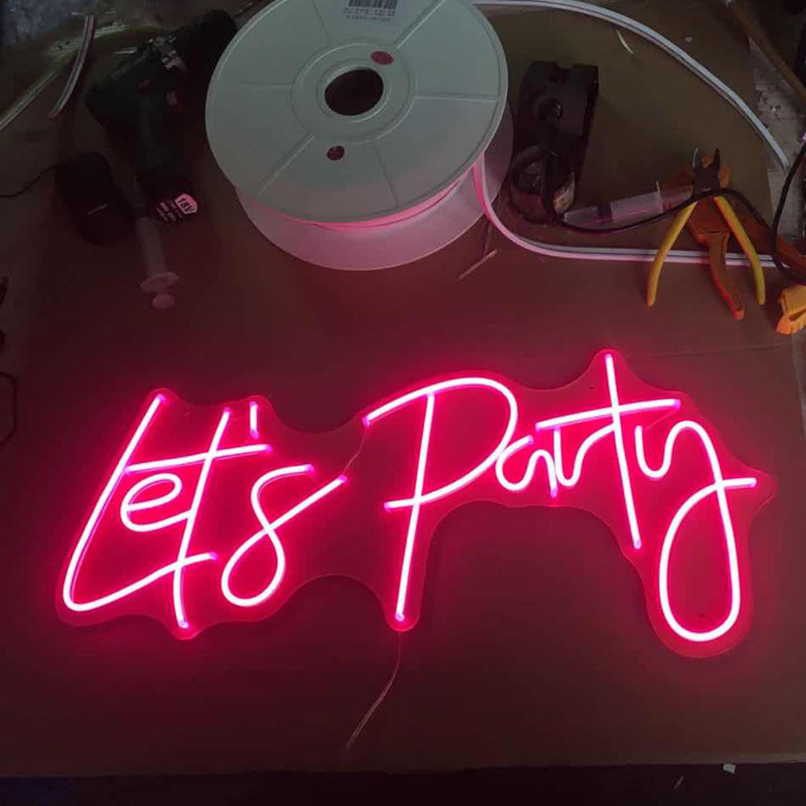 Custom Neon Sign Let's Party Neon Sign Flex Led Neon Light Etsy