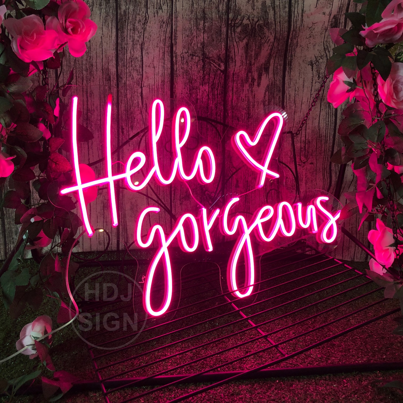 Hello Neon Sign Custom Wedding Decor Best Engagement Etsy