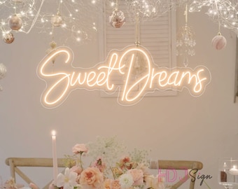 Sweet Dreams Neon Sign,Neeon Sign Bedroom,Neon Sign Sweet Dreams LED Neon Sign Light Kid's Room Home Wall Decor Wall Hanging Signage
