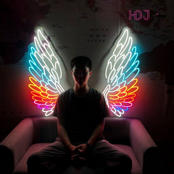 Angel Wings Neon Light Led Up Sign Home Bar Pub Party Hong Kong - Angel Wings Led Wall Light Angel Wings Neon Light Led Up Sign Home Bar Pub Party Hong Kong - Angel Wings Led Wall Light
