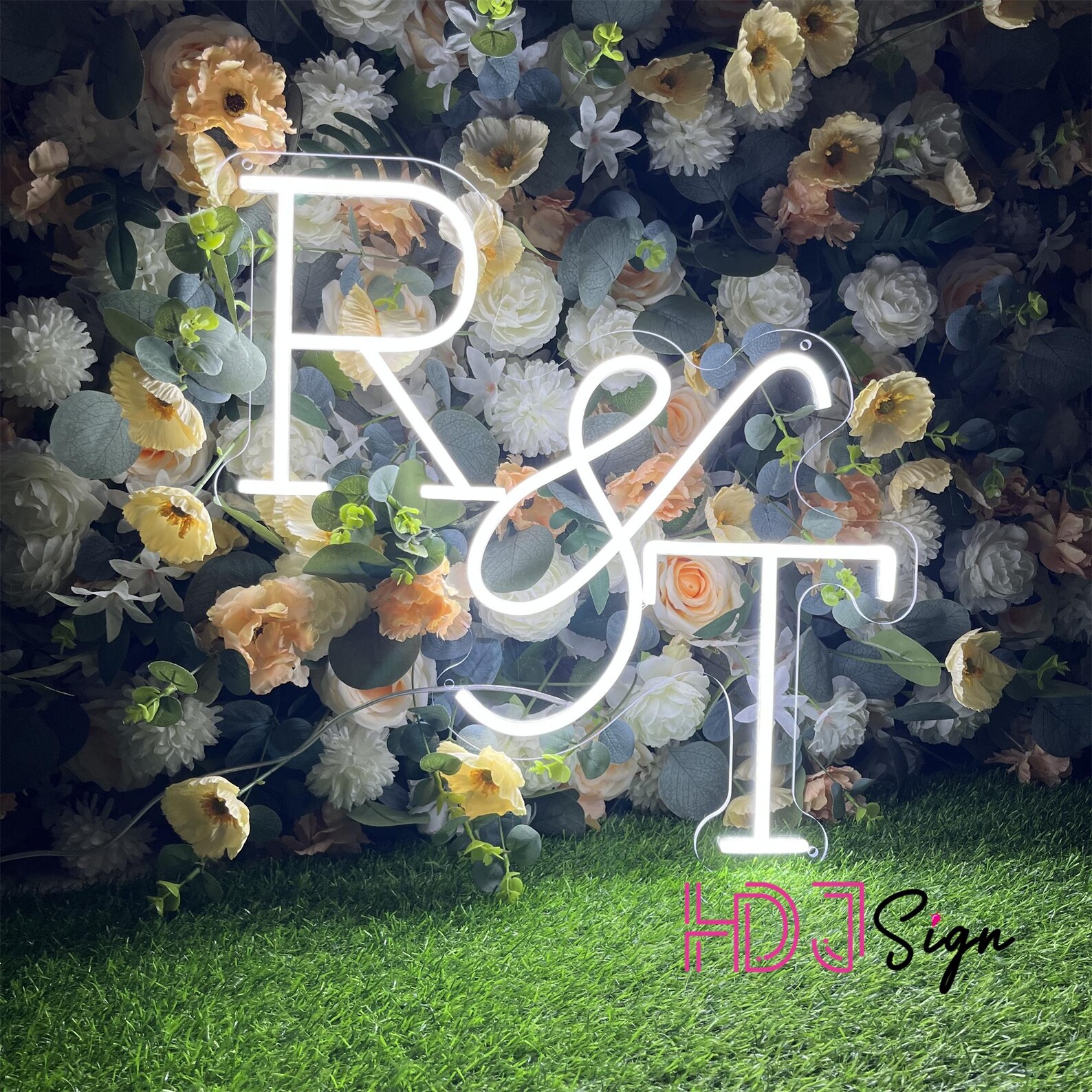 Custom Initials Name Neon Sign,minimalist Wedding Initials LED Neon ...