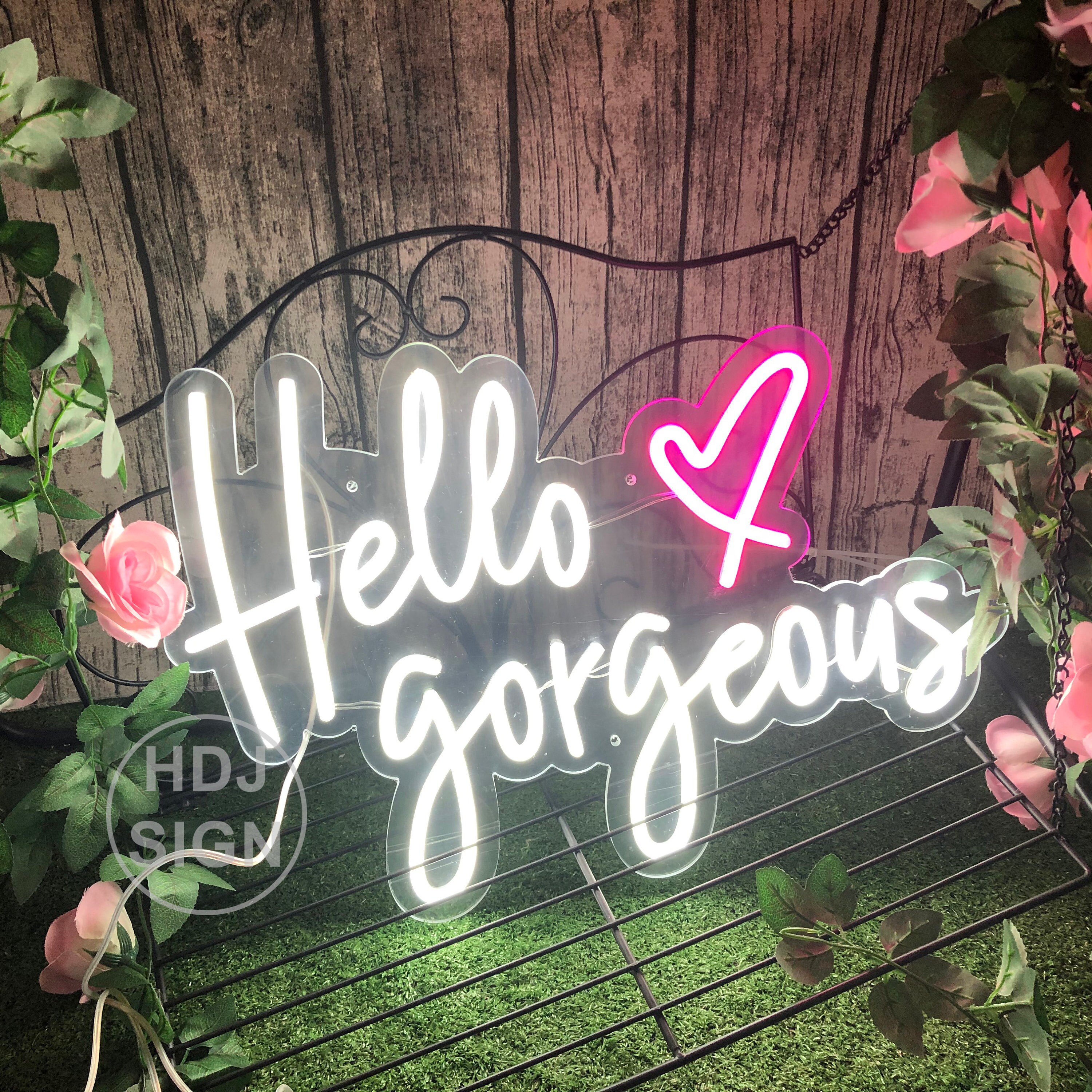 Hello Neon Sign Custom Wedding Decor Best Engagement Etsy