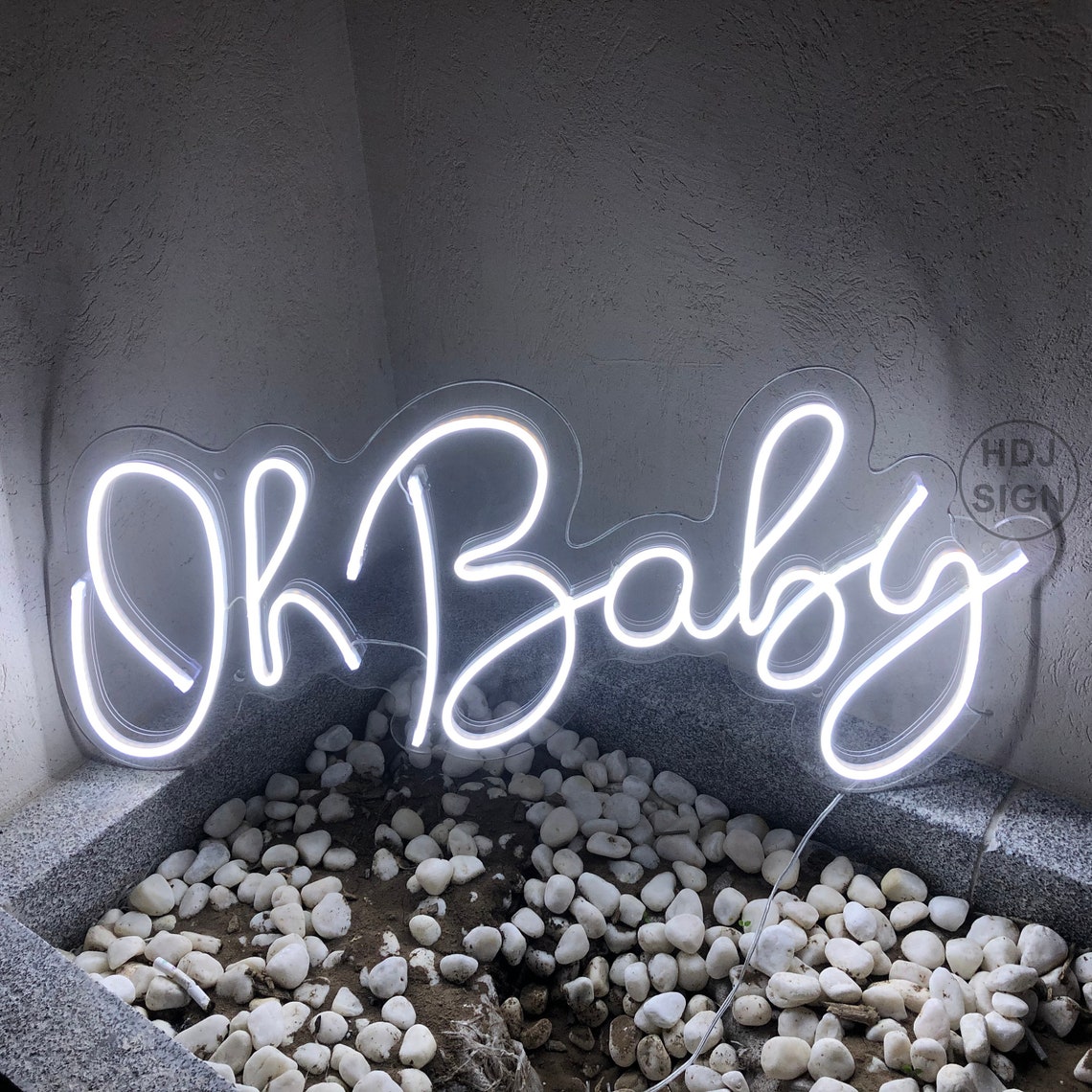 Custom Neon Sign Oh Baby Neon Sign Bedroom Bar Home Party Wall Etsy
