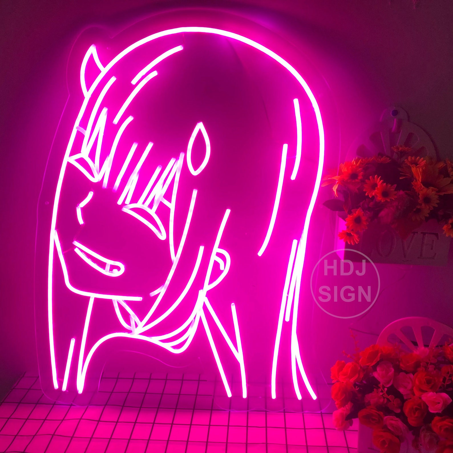 Zero Two Neon SignNeon Sign AnimeLED Neon LightsAnime Home | Etsy